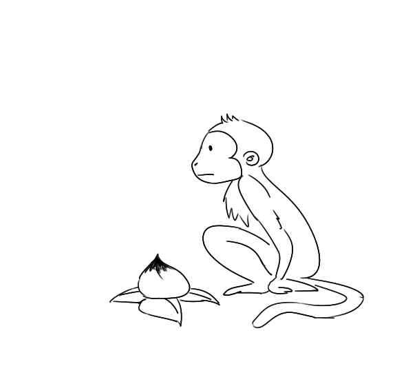 猴子怎么画 又简单又好看的猴子简笔画原创教程步骤