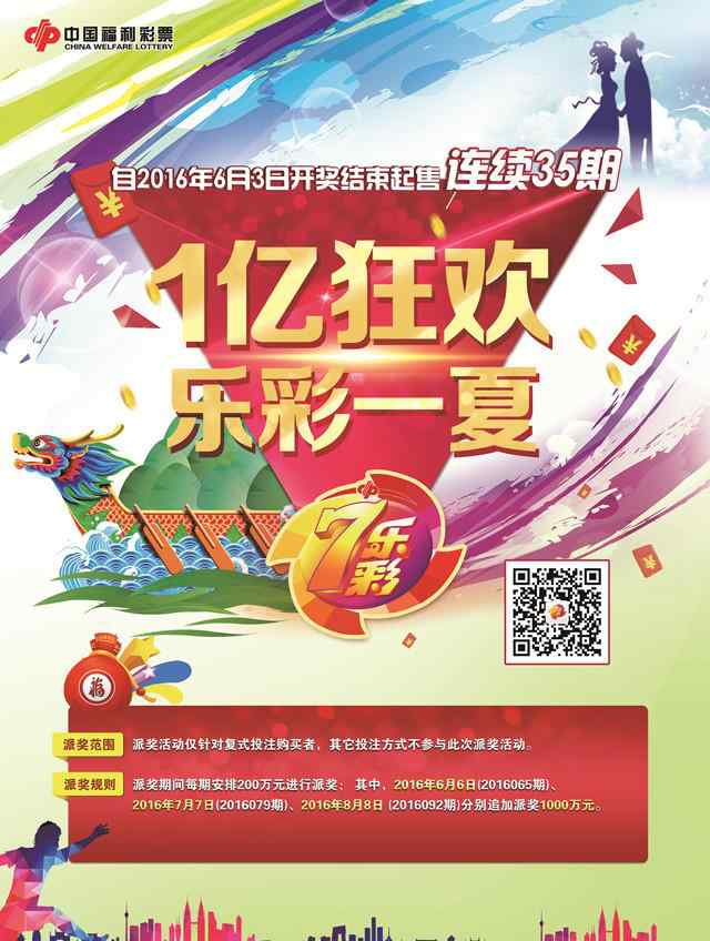 乐采网 “七乐彩”亿元派奖 连续35期最高一期加奖1200万