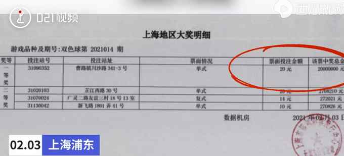 年前大锦鲤！上海一彩民花20元中了2千万大奖 店主透露购彩细节