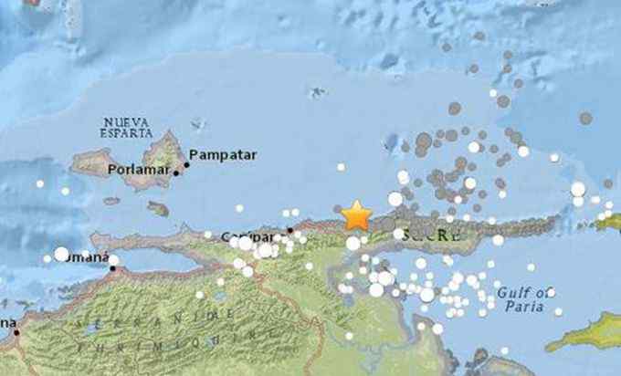 委内瑞拉地震 委内瑞拉沿岸近海发生7.3级地震 震源深度123.2公里