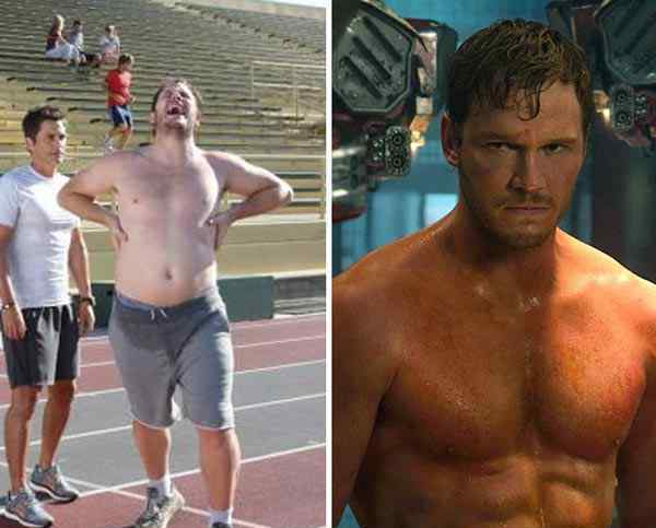 8位漫威英雄在参演前后身材变化对比照 星爵6个月减肥30公斤