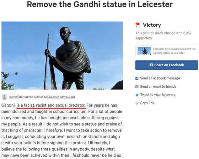 甘地是种族主义者吗被揭“黑历史”,印度的民族英雄甘地雕像危