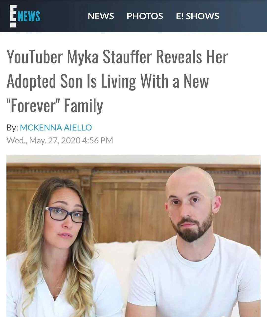 母婴博主米卡·斯托弗Myka Stauffer领养中国自闭症男孩Huxley后