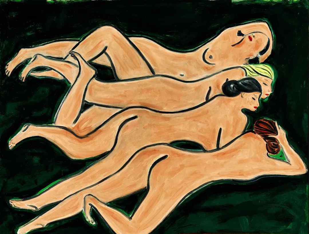 《绿色背景四裸女》2.58亿成交 常玉裸女题材作画