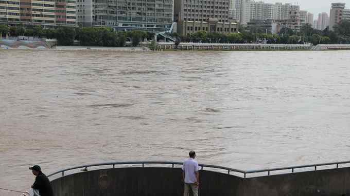 黄河洪水 黄河发生第2号洪水，兰州段部分设施被淹
