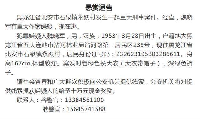 黑龙江北安7人死亡枪击案：熟人称凶手年轻时就爱惹事 枪支来源尚不明