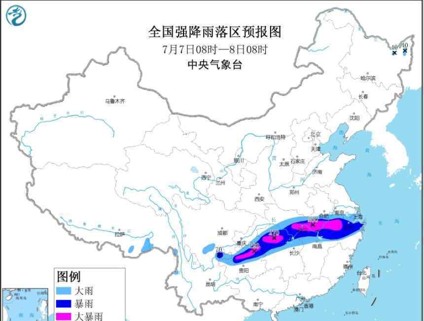 暴雨黄色预警：湖北、湖南等地局地有特大暴雨