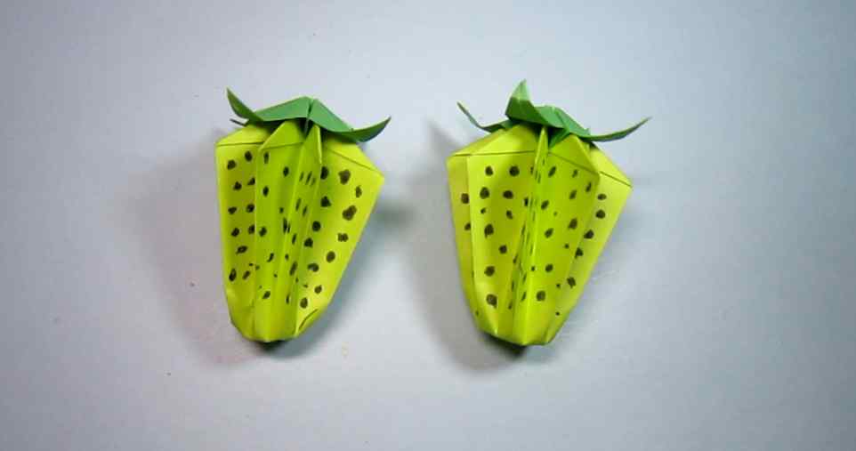 草莓的折法 儿童手工折纸草莓，简单又漂亮的草莓折法教程