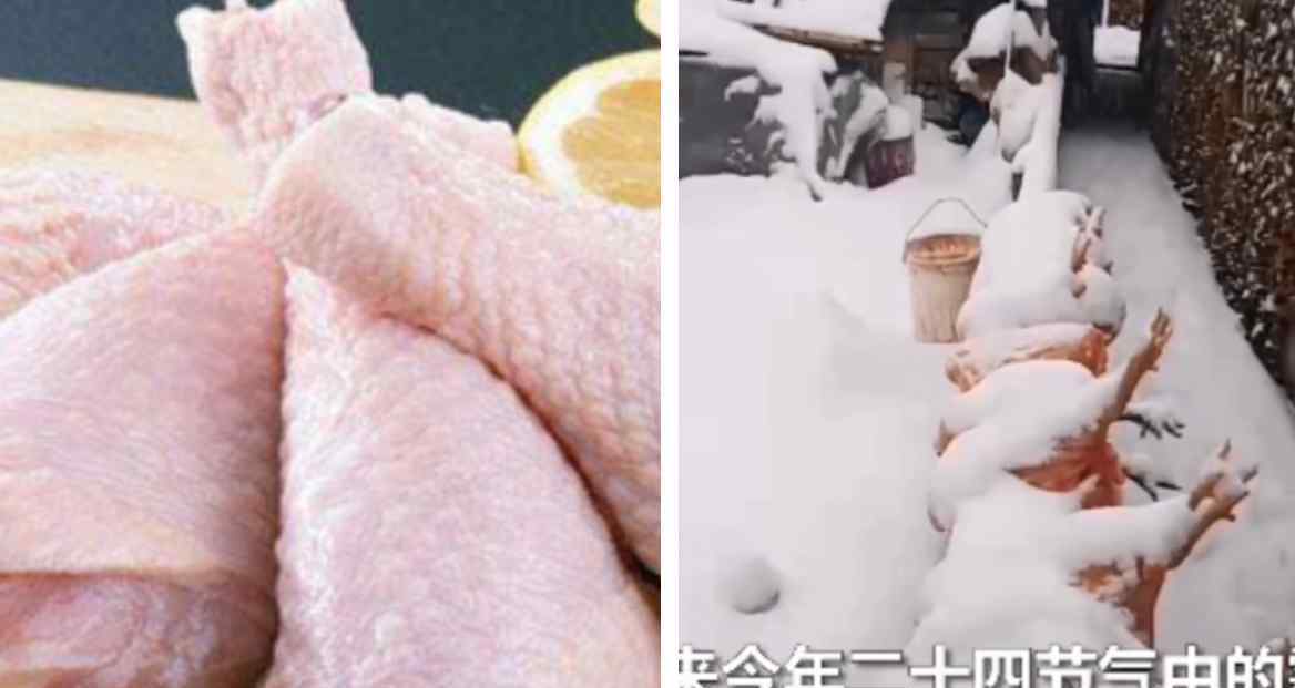 最冷小镇居民把鸡肉放雪里保鲜 天然冰箱不错