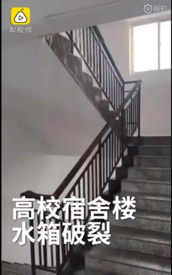 水箱破裂致高校宿舍楼变水帘洞 目前情况如何