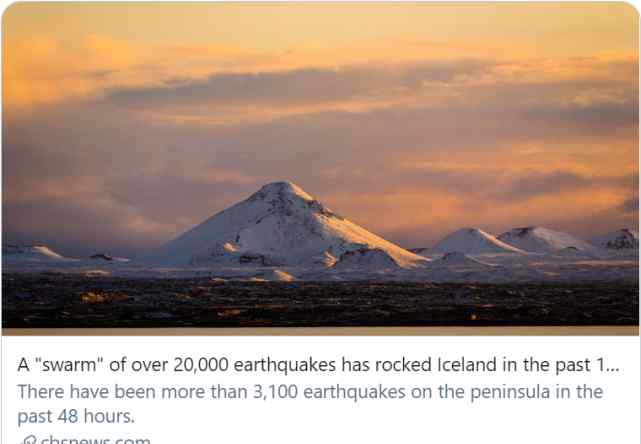 10天地震2万次 冰岛火山或将喷发 到底是什么状况?