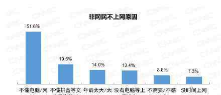 中国近5亿人不上网 不上网的主要原因是什么