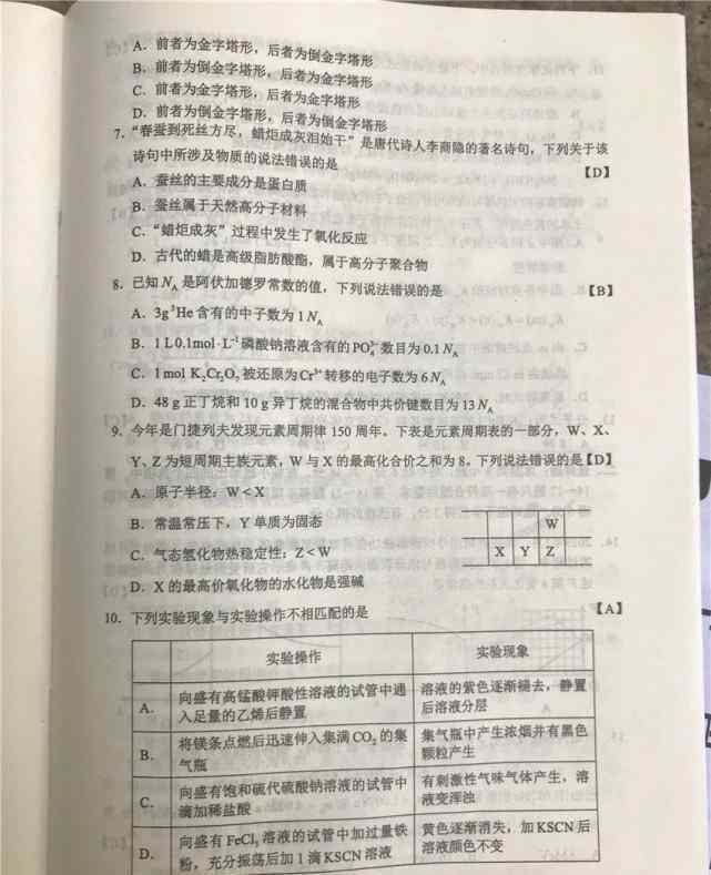 2019全国二卷理综 2019全国2卷高考理综试卷参考答案 2019高考理综答案解析估分