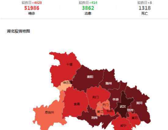 湖北新增4823例 湖北确诊累计超5万具体数据一览