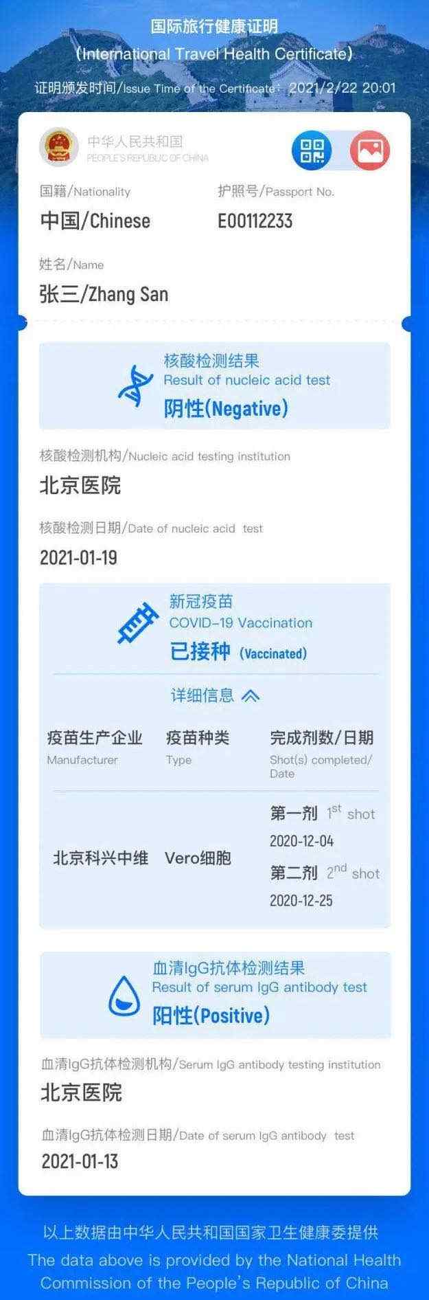 中国版“国际旅行健康证明”已正式上线 如何获取国际旅行健康证明？ 真相到底是怎样的？