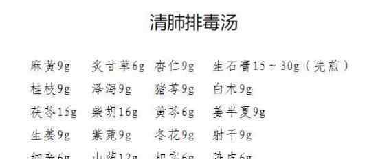 清肺排毒汤是什么真的有用吗具体什么情况