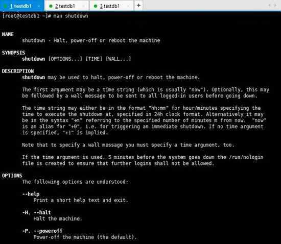 shutdown参数 CentOS关机大法之shutdown命令格式