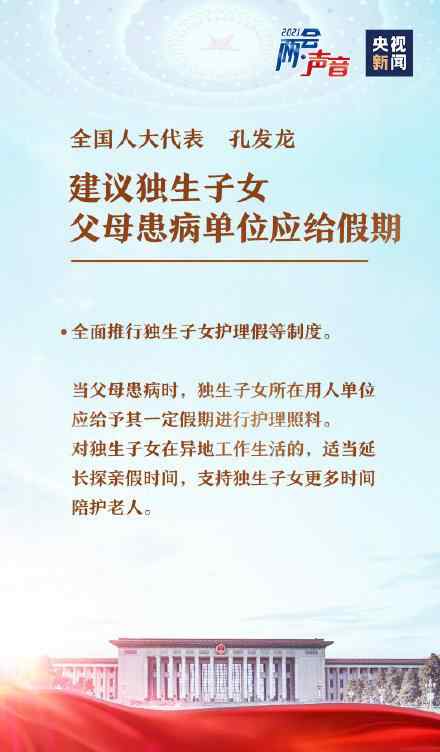 建议独生子女父母患病单位给假期 有更多时间陪护老人 这意味着什么?