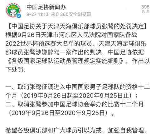 张鹭禁赛一年是怎么回事?足协为什么处罚张鹭?