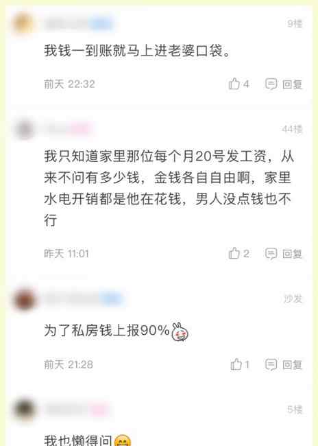 萧山网友：婚后另一半发工资了 连知情权都没有 这样好么？