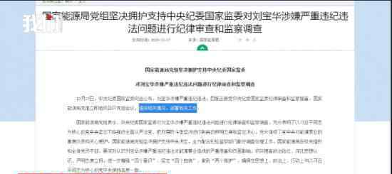 刘宝华被免去国家能源局副局长 具体是什么情况