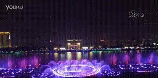 揭阳喷泉 揭阳榕江大型音乐喷泉春节连续表演七天！