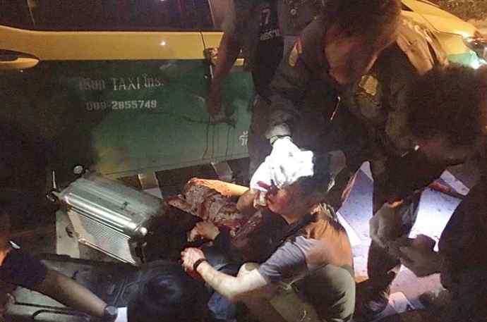 中国游客在泰国被抢劫遭砍 飞车抢劫不成持刀乱砍