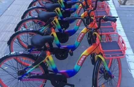 北京现七彩单车 网友替创业者担心颜色要不够用了