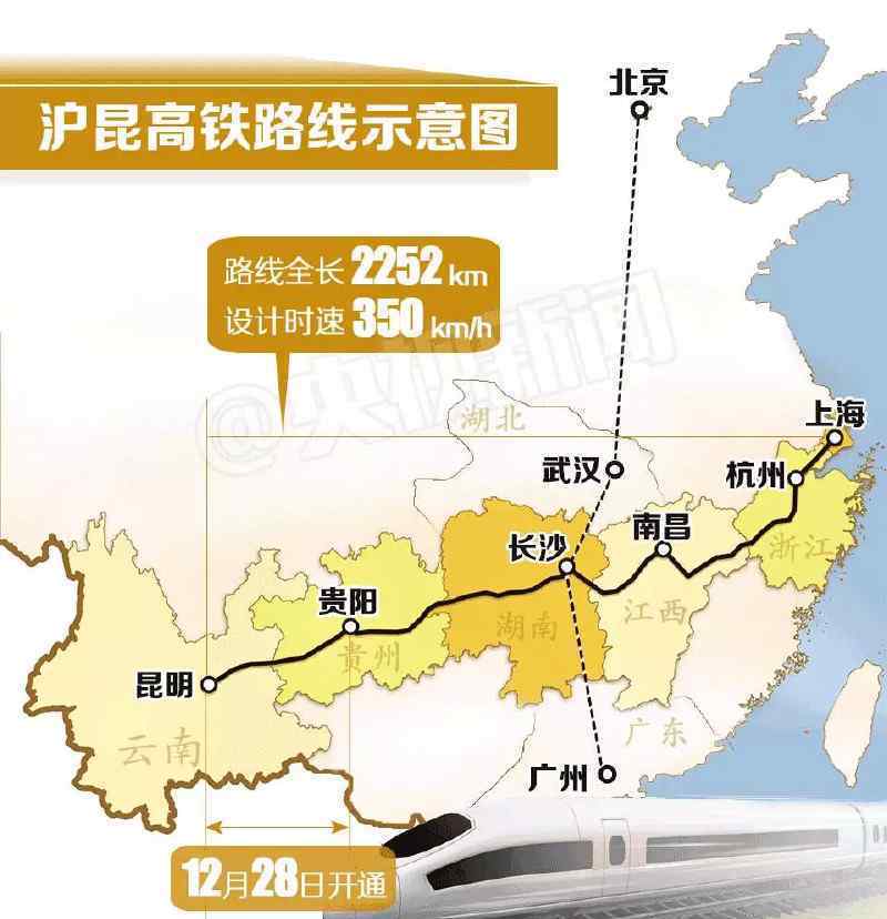 中国最美高铁今天全线通车 中国最美高铁流动的风景线！