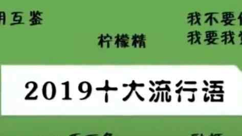 2019年度流行语 今年流行语是什么哪些上榜