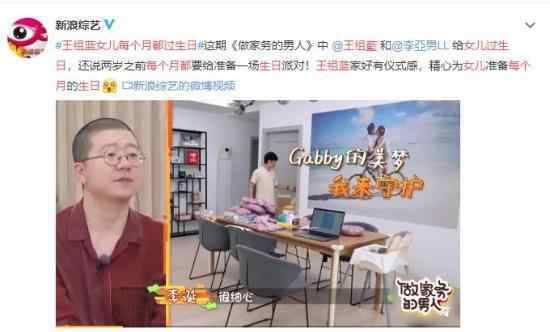 王祖蓝女儿每个月都过生日 为什么会这样做