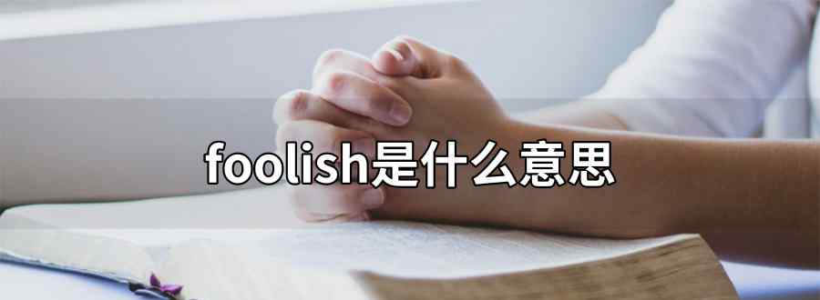 foolish是什么意思中文