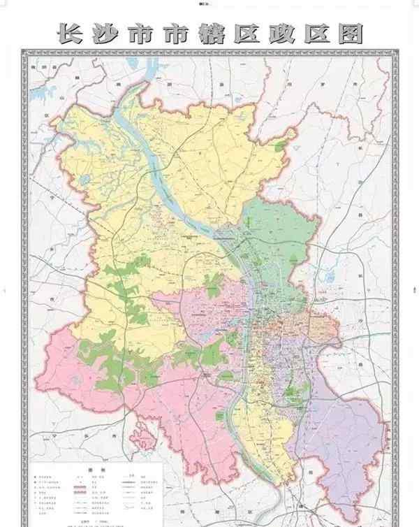长沙地图高清版大图 新版“长沙市行政区划图”发布