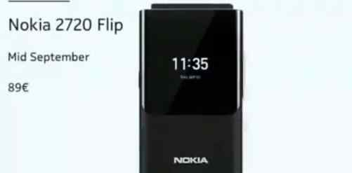 诺基亚再推翻盖手机 售价700元 你会买么