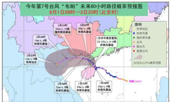 台风韦帕登陆海南哪里?什么时候登陆?风力几级?