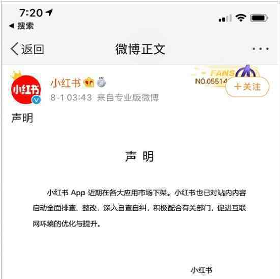 小红书下架后启动整改是怎么回事小红书怎么回应的