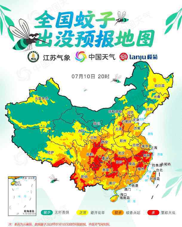 近3天全国蚊子预报地图 到底什么情况呢？