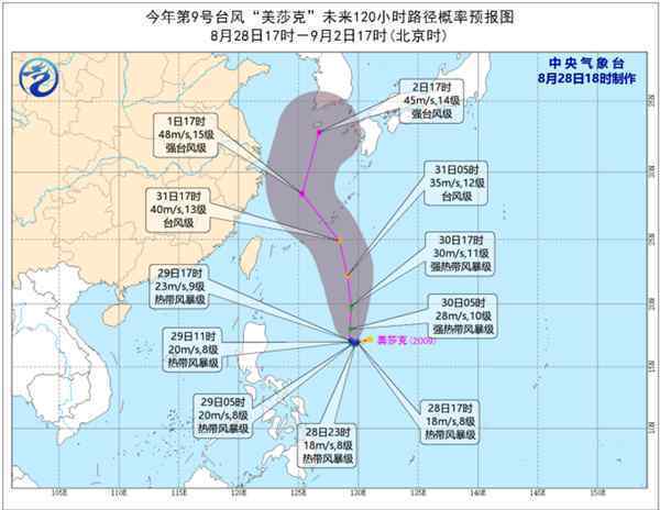 今年第9号台风美莎克生成 登上网络热搜了！