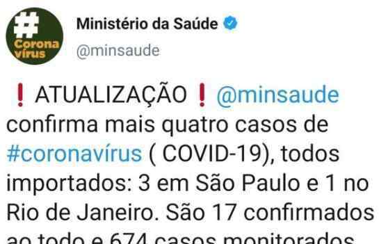 巴西新增6例确诊 巴西新冠肺炎2020最新消息进展