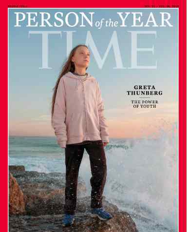瑞典环保少女格蕾塔·通贝里获评《时代》2019年度人物