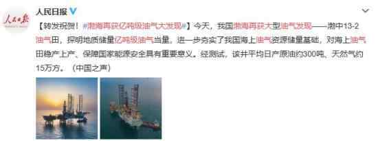 渤海再获亿吨级油气大发现 对国家具有重大意义