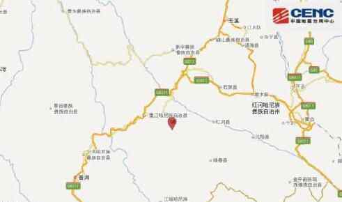 2019云南红河县地震最新消息 云南红河州红河县发生3.1级地震