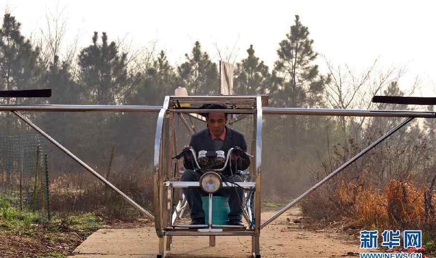 自制直升机发动机 湖南农民自制直升机 翼展6米重150公斤