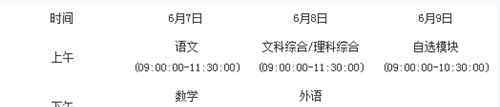 高考是哪几天 2017年几号高考 2017高考时间是哪几天？