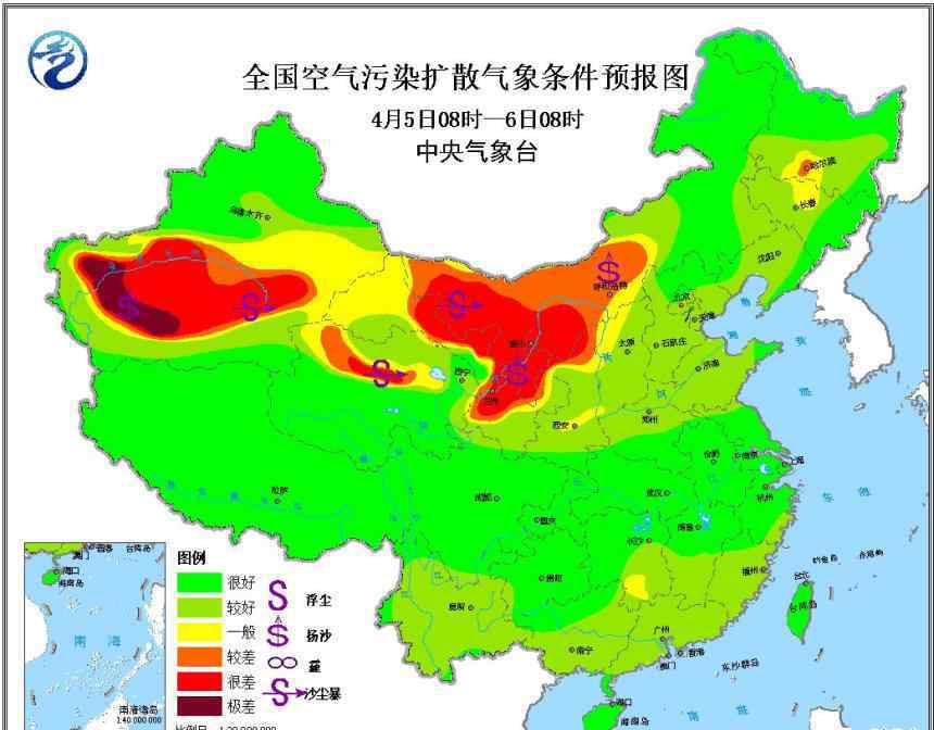 周北方 全国空气质量公报：未来一周北方仍多沙尘天气