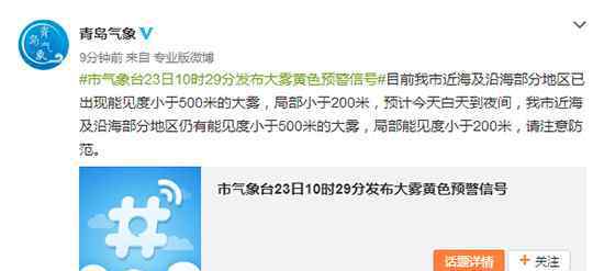 青岛大雾 青岛发布大雾黄色预警 大雾预警信号的分类及防范