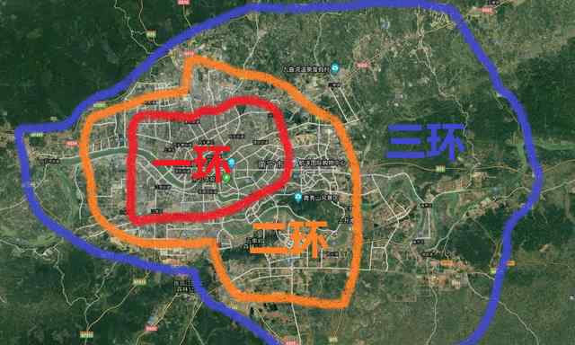 北京七环最新规划图 一张图看懂南宁一环、二环、三环的整体规划，未来将向东发展