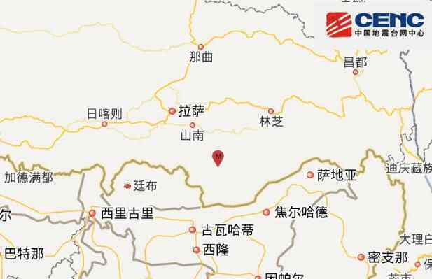 2018西藏山南市地震最新消息 西藏山南市隆子县发生4.1级地震