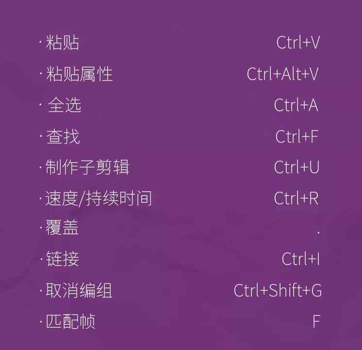 pr常用快捷键大全 Pr小技巧：超全超实用快捷键合集