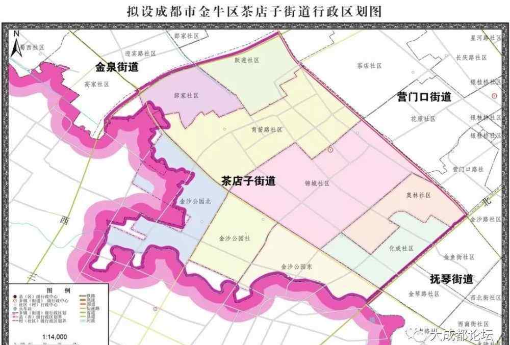 十三街 成都市金牛区13街道行政区划示意图